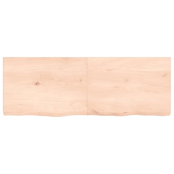 bordplade 140x50x(2-6) cm ubehandlet massivt egetræ