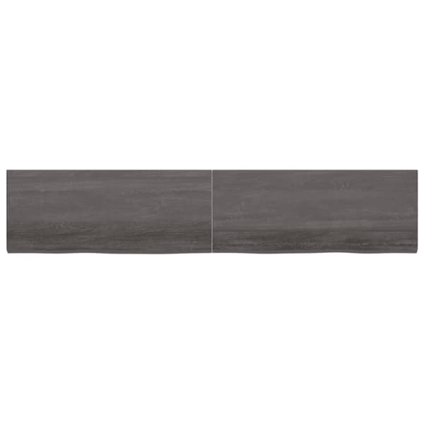Kylpyhuoneen työtaso t.ruskea 200x40x(2-4)cm käsitelty täyspuu