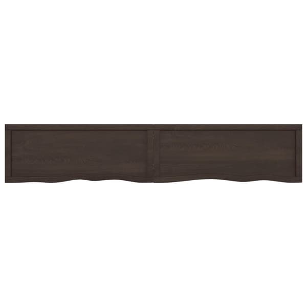 Kylpyhuoneen työtaso t.ruskea 200x40x(2-4)cm käsitelty täyspuu