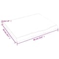 Miniatyrbillede 8 af 9: bordplade 60x50x(2-4) cm behandlet massivt egetræ lysebrun