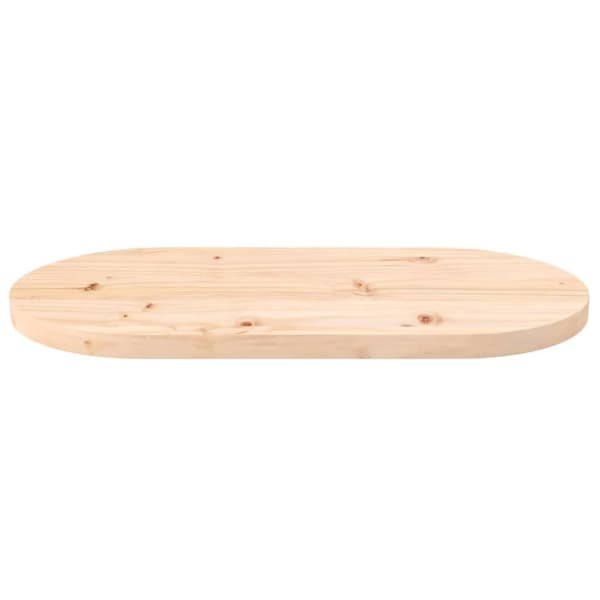 Bordsskiva 70x35x2,5 cm oval massiv furu