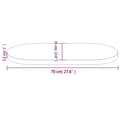 Miniatyrbild 7 av 7: Bordsskiva 70x35x2,5 cm oval massiv furu