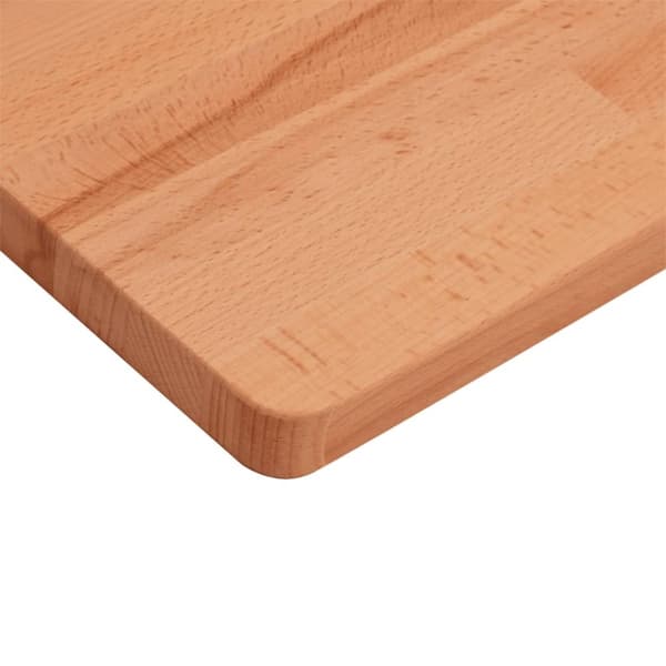 bordplade til badeværelse 100x50x1,5 cm ubehandlet massiv bøg