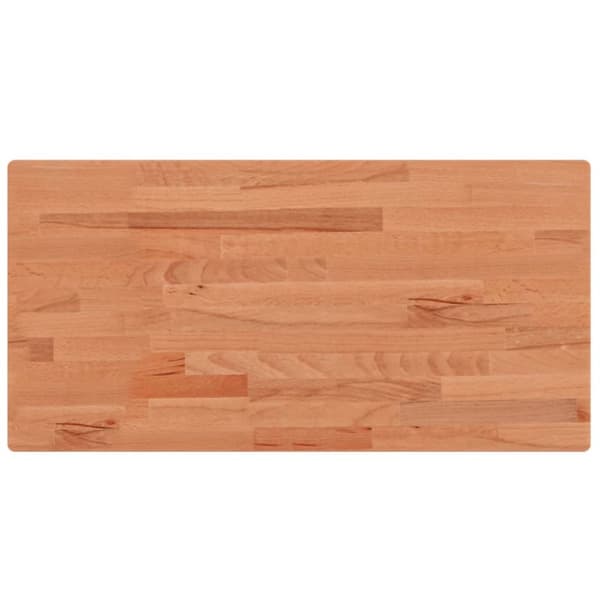 bordplade til badeværelse 100x50x1,5 cm ubehandlet massiv bøg