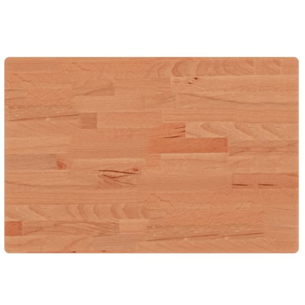 bordplade til badeværelse 60x40x2,5 cm massivt bøgetræ