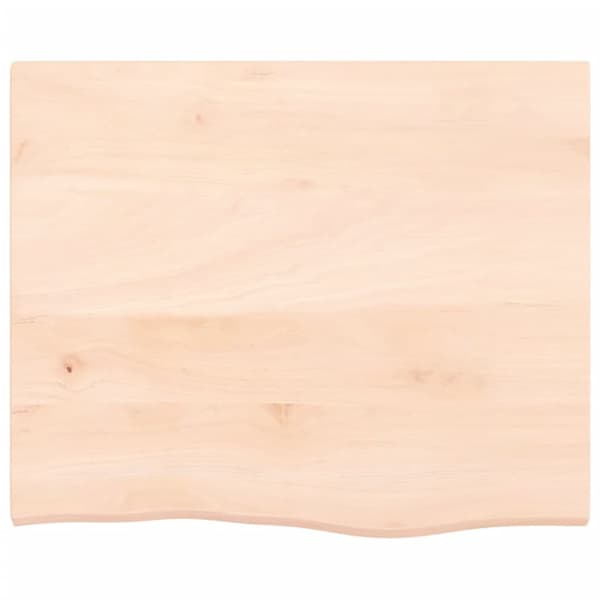 bordplade 60x50x2 cm ubehandlet massivt egetræ