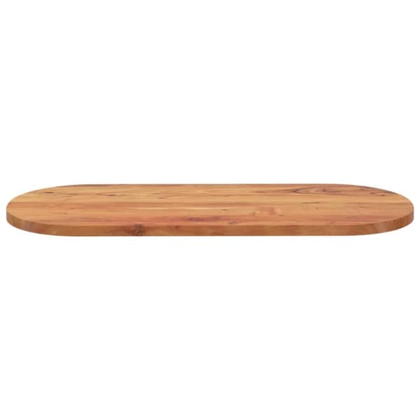 bordplade 120x50x2,5 cm oval massivt akacietræ