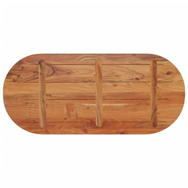 bordplade 90x40x2,5 cm oval massivt akacietræ