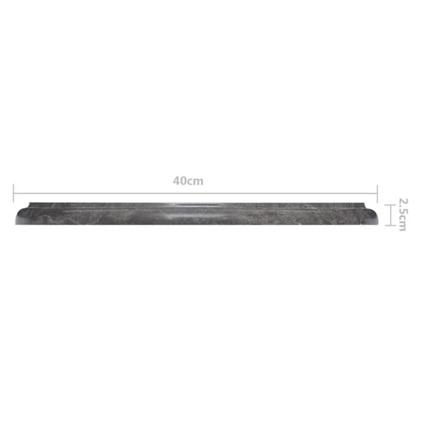 bordplade Ø40x2,5 cm marmor sort