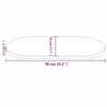 Miniatyrbild 7 av 7: Bordsskiva 90x45x2,5 cm oval massiv furu