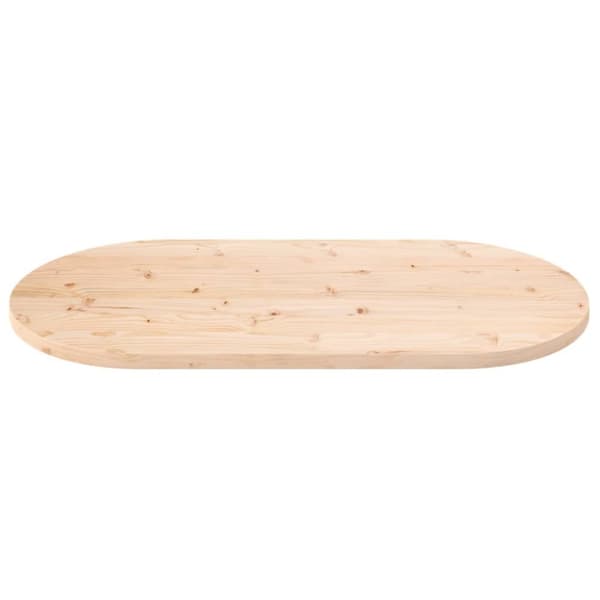 Bordsskiva 100x50x2,5 cm oval massiv furu