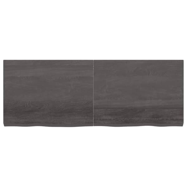bordplade til badeværelse 160x60x(2-6) cm massivt træ mørkebrun