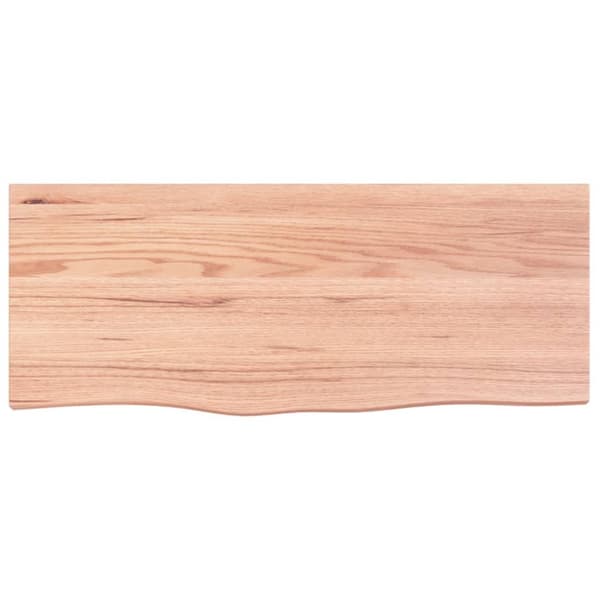 Bordsskiva ljusbrun 100x40x(2-6) cm behandlad massiv ek