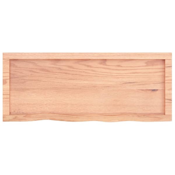 Bordsskiva ljusbrun 100x40x(2-6) cm behandlad massiv ek
