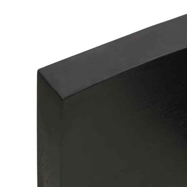 bordplade til badeværelse 60x40x(2-6) cm massivt træ mørkebrun