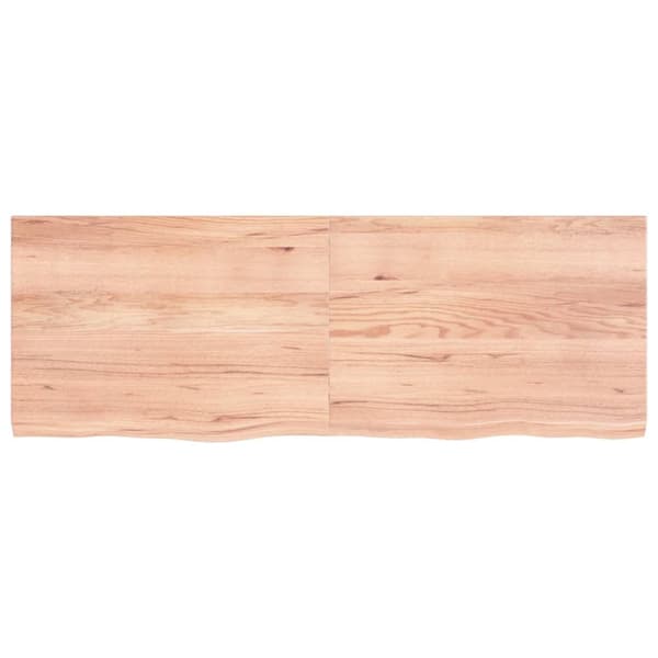 Bordsskiva ljusbrun 140x50x(2-4) cm behandlad massiv ek