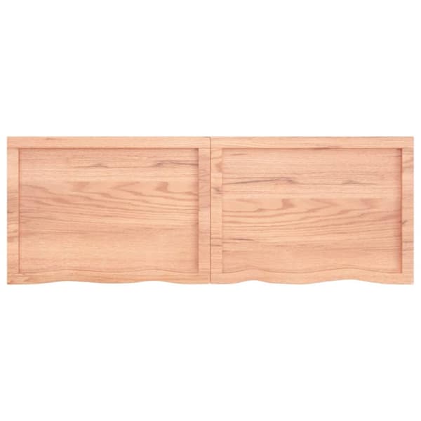 Bordsskiva ljusbrun 140x50x(2-4) cm behandlad massiv ek
