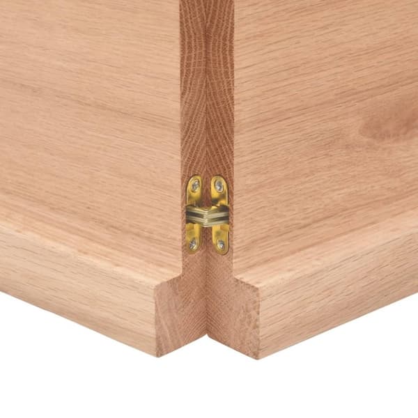 Bordsskiva ljusbrun 140x50x(2-4) cm behandlad massiv ek