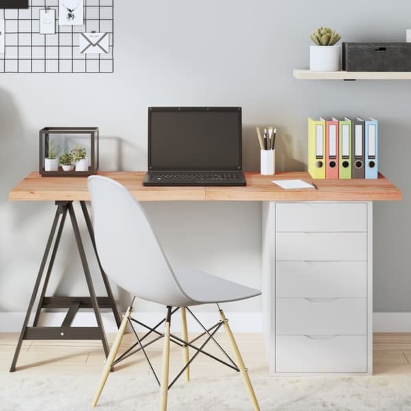 Bordsskiva ljusbrun 140x50x(2-4) cm behandlad massiv ek