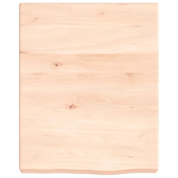 Bänkskiva för badrum 40x50x(2-6) cm obehandlat massivt trä