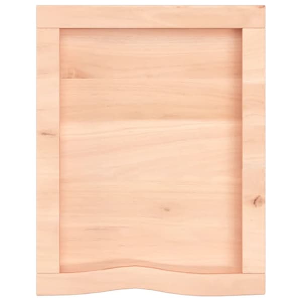 Bänkskiva för badrum 40x50x(2-6) cm obehandlat massivt trä