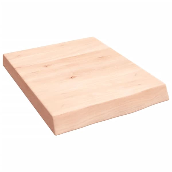 Bänkskiva för badrum 40x50x(2-6) cm obehandlat massivt trä