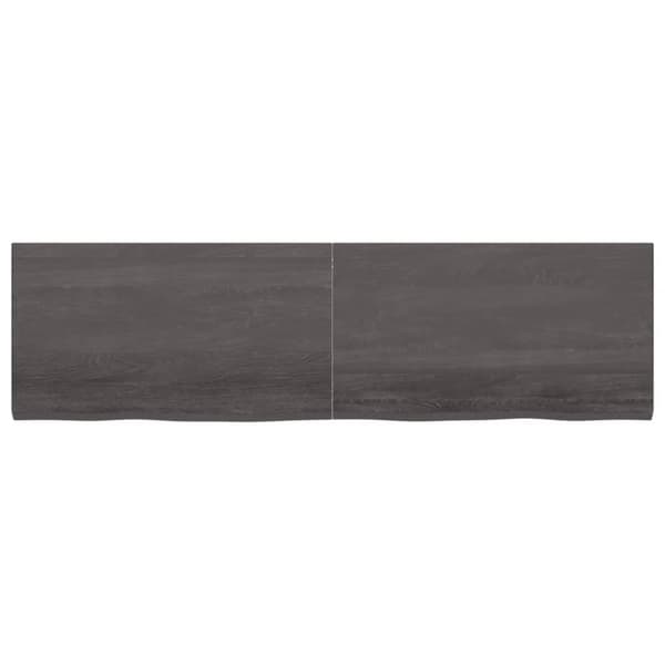 bordplade til badeværelse 180x50x(2-4) cm massivt træ mørkebrun