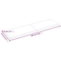 Miniatyrbillede 6 af 10: bordplade til badeværelse 180x50x(2-4) cm massivt træ mørkebrun