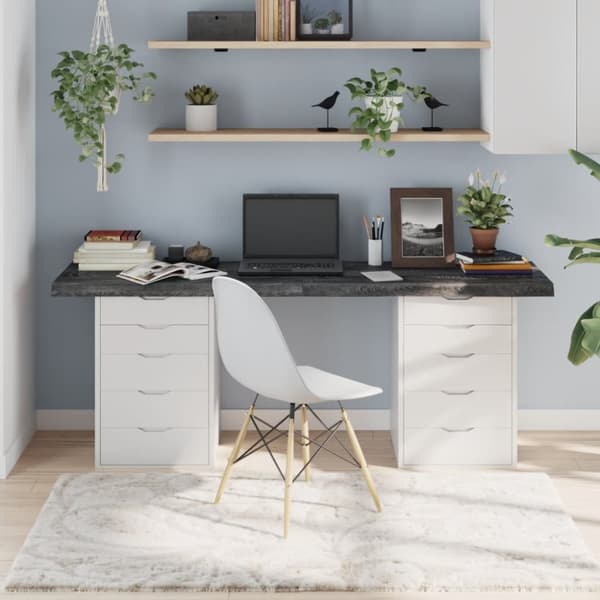 bordplade 180x60x(2-6) cm behandlet massivt egetræ mørkebrun