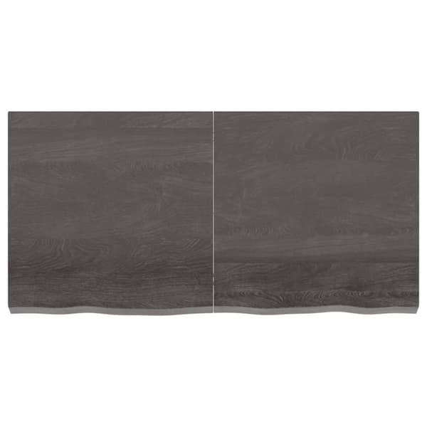 Kylpyhuoneen työtaso t.ruskea 120x60x(2-6)cm käsitelty täyspuu