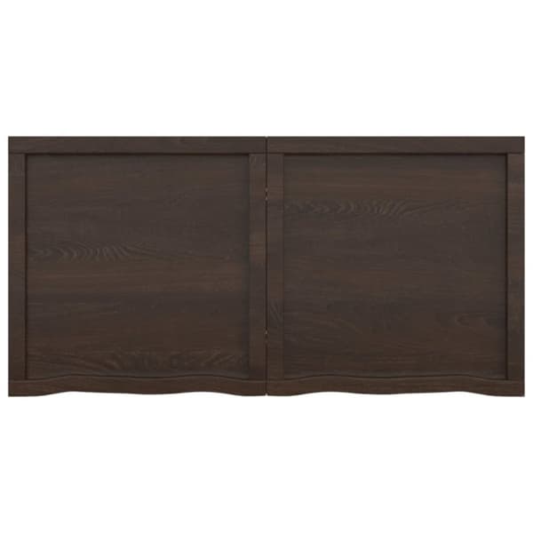 Kylpyhuoneen työtaso t.ruskea 120x60x(2-6)cm käsitelty täyspuu