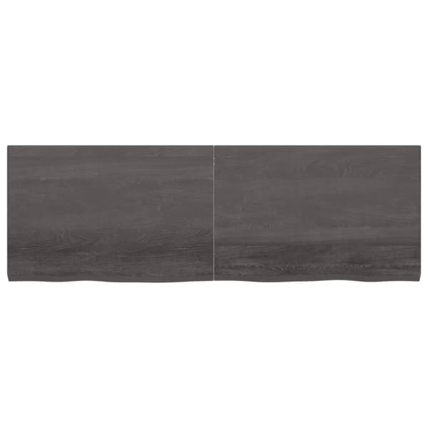 bordplade til badeværelse 180x60x(2-4) cm massivt træ mørkebrun