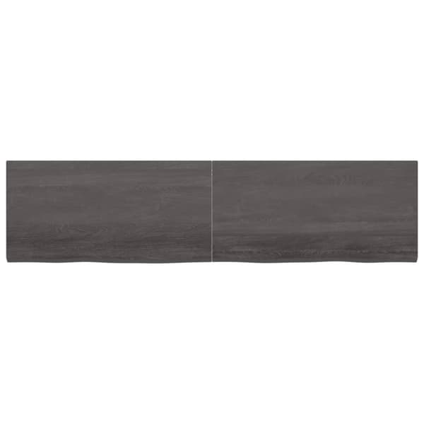 Bordsskiva mörkbrun 200x50x(2-4) cm behandlad massiv ek