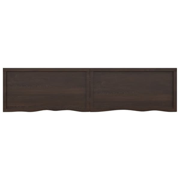 Bordsskiva mörkbrun 200x50x(2-4) cm behandlad massiv ek