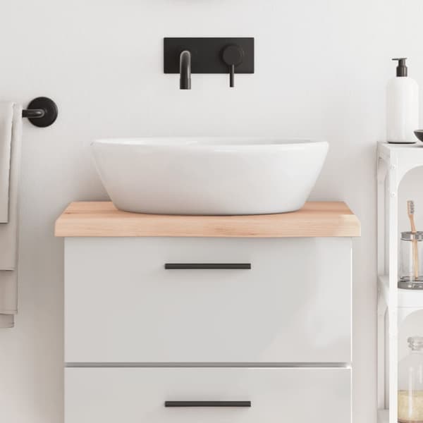 Bänkskiva för badrum 60x60x(2-4) cm obehandlat massivt trä