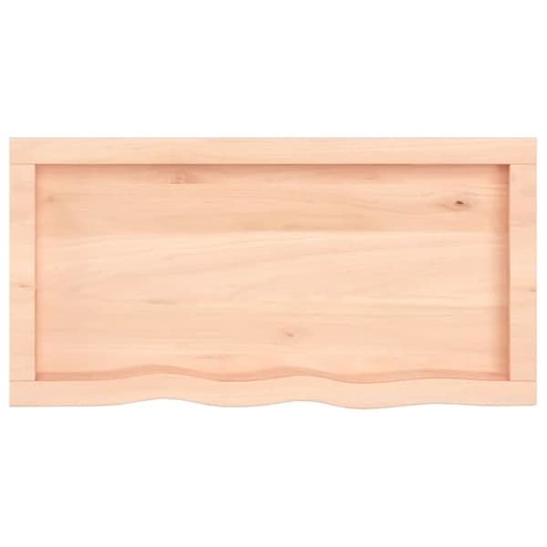 Bänkskiva för badrum 80x40x6 cm obehandlat massivt trä