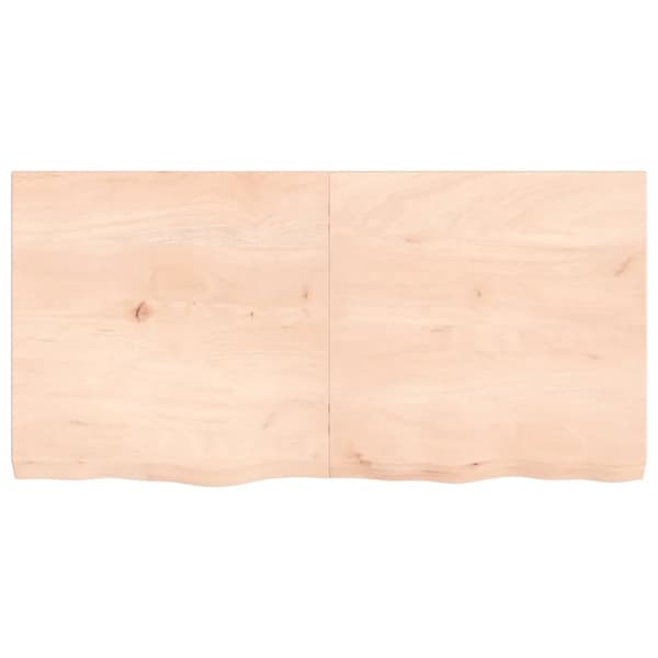 bordplade 120x60x(2-6) cm ubehandlet massivt egetræ