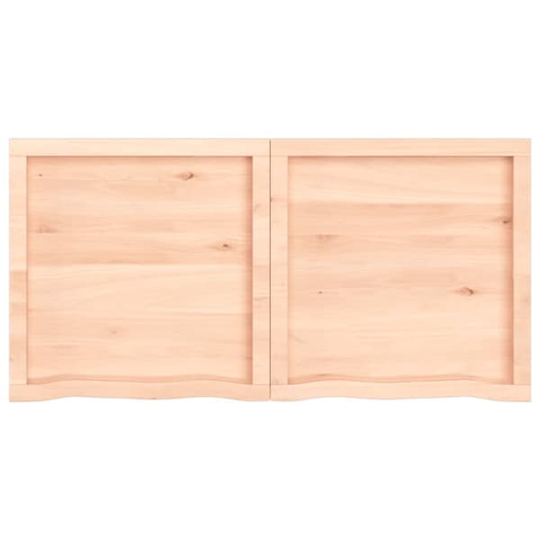 bordplade 120x60x(2-6) cm ubehandlet massivt egetræ