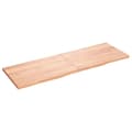 Miniatyrbillede 2 af 10: bordplade 180x60x(2-4) cm behandlet massivt egetræ lysebrun