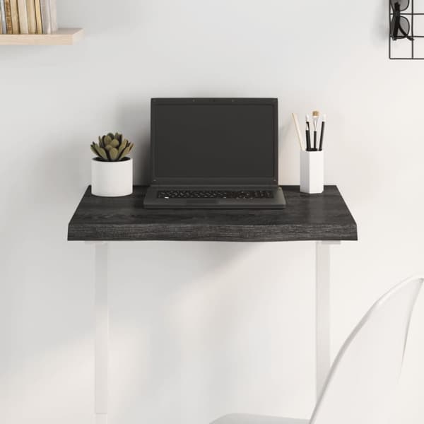 Bordsskiva mörkbrun 60x40x(2-4) cm behandlad massiv ek
