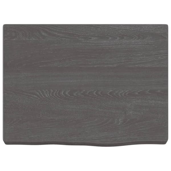 Bänkskiva badrum mörkbrun 40x30x(2-4) cm behandlat massivt trä