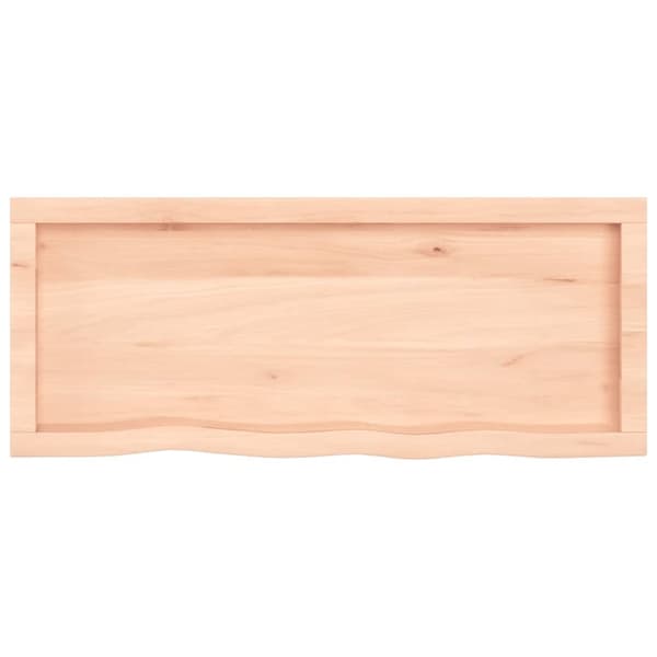 Bänkskiva för badrum 100x40x(2-6) cm obehandlat massivt trä