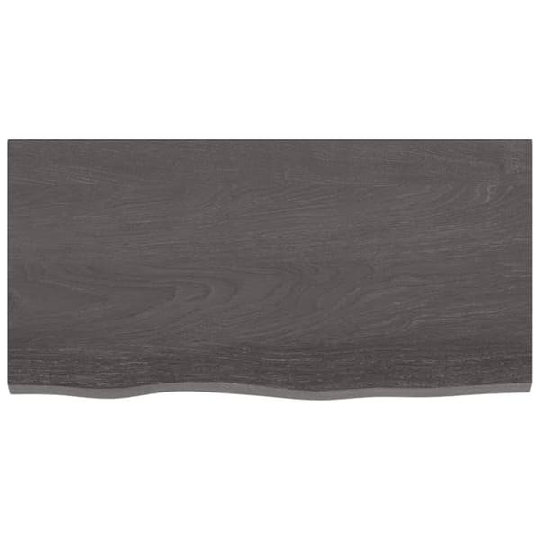 Bordsskiva mörkbrun 80x40x(2-4) cm behandlad massiv ek