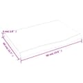 Miniatyrbillede 8 af 8: bordplade 60x40x(2-4) cm behandlet massivt egetræ lysebrun