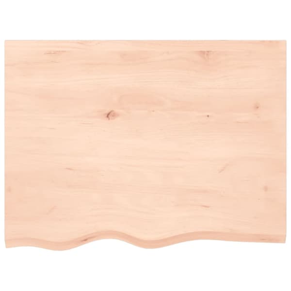 bordplade 80x60x2 cm ubehandlet massivt egetræ