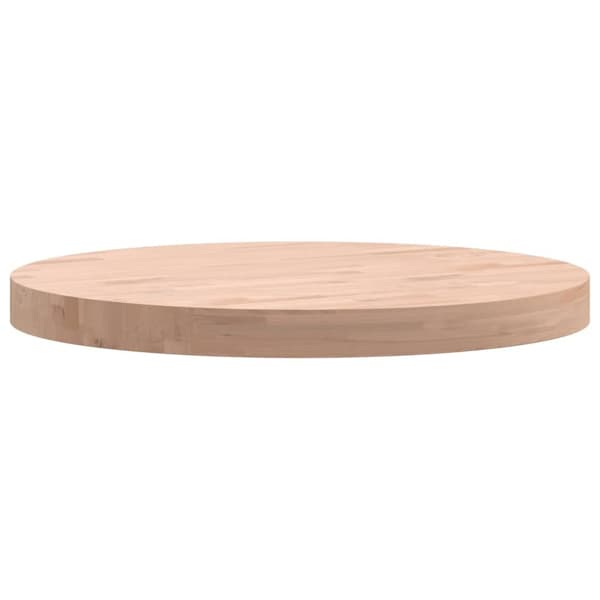 bordplade Ø50x4 cm rund massivt bøgetræ