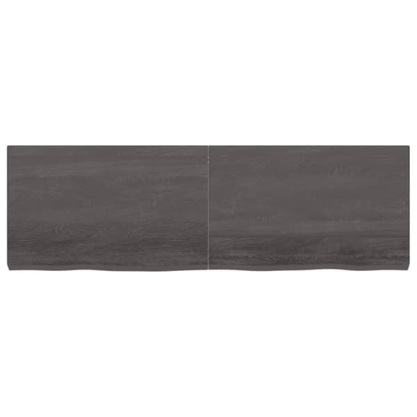 bordplade til badeværelse 160x50x(2-6) cm massivt træ mørkebrun