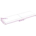 Miniatyrbillede 9 af 10: bordplade 180x50x(2-6) cm behandlet massivt egetræ mørkebrun