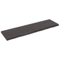 Miniatyrbillede 2 af 10: bordplade 180x50x(2-6) cm behandlet massivt egetræ mørkebrun
