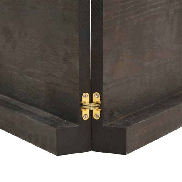 Bänkskiva badrum mörkbrun 220x60x(2-6) cm behandlat massivt trä